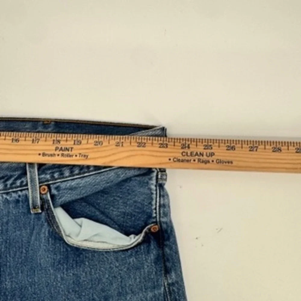 Levi's 501 Original‎ Fit Jeans Mens 46x32 Blue Button Fly Straight Leg Denim